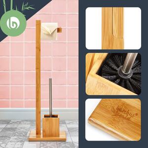 Blumfeldt Set WC incl. scopino di bambu da 23x74x19,5cm resistente all'umidita