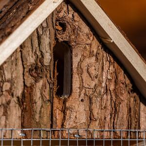 Blumfeldt Hotel per insetti con tetto a due falde stretto sistema per appenderlo utilizzabile tutto l'anno legno