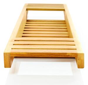 Blumfeldt Piano di appoggio da vasca, 68,5x4,5x14,5 cm, effetto griglia, resistente all'acqua, bambu