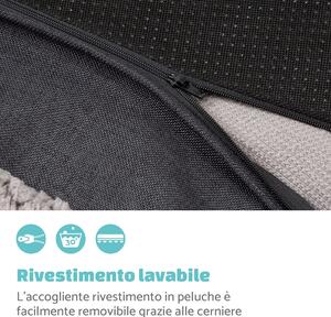 Brunolie Balu XL, Rivestimento di Ricambio per Lettino per Cani | Lavabile | Antiscivolo | Traspirante | Taglia XL (120x10x72 cm)