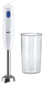 Braun Frullatore a Immersione Potenza 450W con Bicchiere e Lama in Acciaio Inox colore Bianco/Blu - MQ10.001M