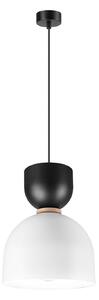 Lamkur Lighting Lampada a sospensione Clementine, bianco/nero, a 1 luce, E27