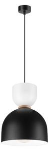 Lamkur Lighting Lampada a sospensione Clementine, nero/bianco, a 1 luce, E27