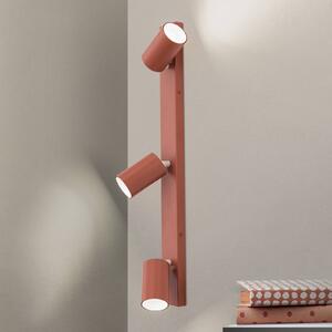 ORION Faretto da soffitto Penn, rosso corallo, lunghezza 60 cm, alluminio/acciaio