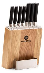 Klarstein Kitano 8 pezzi Set di coltelli con blocco in legno da 7 coltelli in acciaio