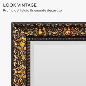 Casa Chic Manresa specchio da parete, cornice di legno, rettangolare, 90 x 60 cm, vintage