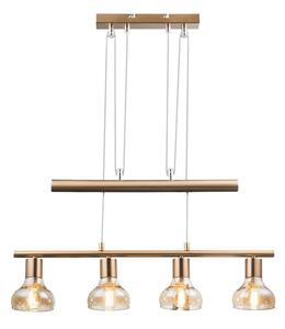 Lampada a sospensione Holly oro antico-ambra 4xE14x20W metallo dim.: 156x62x62 cm IP20 Rabalux
