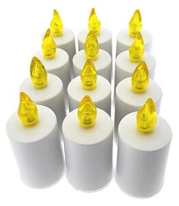 Candela LED/2xAA bianco caldo 10,8 cm bianco