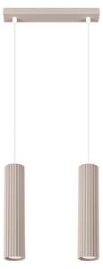Lampada a sospensione KARBON 2 taupe 2xGU10 10W alluminio 90x6.5x30cm Sollux Lighting