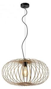Lampada a sospensione, legno naturale, H 120 cm