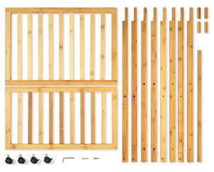 Blumfeldt Guardaroba, appendiabiti, 4 rotelle, 2 ripiani, 60x162x42,5 cm, 100% bambu