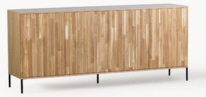 Credenza con frontale in legno di frassino scanalato Avourio