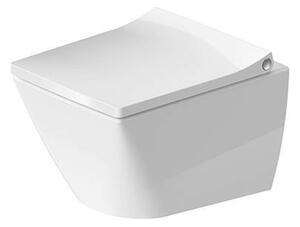 Duravit Viu - WC sospeso Compact, Rimless, DuraFix, con WonderGliss, bianco alpino 25730900001