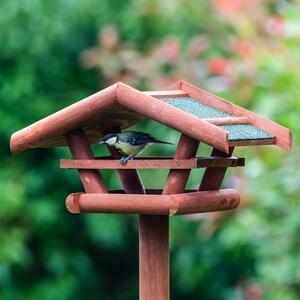 Blumfeldt Casetta per uccelli con piede d'appoggio, tetto in cartone catramato resistente alle intemperie, legno di pino trattato