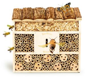 Blumfeldt Hotel per insetti con tetto piatto sistema per appenderlo utilizzabile tutto l'anno legno