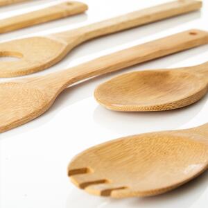 Klarstein Accessori da cucina, mestoli e spatole, set da 6 pezzi, in bambu sostenibile