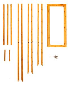 Blumfeldt Portasciugamani a 3 aste, 55 x 100 x 24 cm, design a gradini, bambu