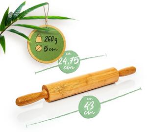 Klarstein Mattarello 100 % bambu 43 x 5 cm (LxO) superficie liscia bambu
