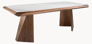 Tavolo in legno con piano effetto marmo Larissa