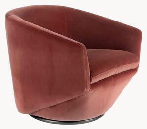 Poltrona girevole in velluto Carry