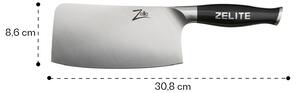Zelite Infinity by Klarstein Comfort Pro Serie - Coltello per tritare da 7", 56 HRC, acciaio inox