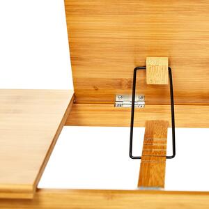 Blumfeldt Vassoio da letto pieghevole laptop tavolo altezza regolabile 54x21-29x35cm (LxAxP) bambu