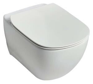 Ideal Standard Tesi - WC sospeso con copriwater SoftClose, AquaBlade, bianco opaco T3546V1