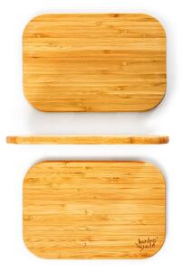 Klarstein Set di 3 taglieri in bambu con supporto 22 x 1,15 x 15 cm (LxAxP) di facile cura
