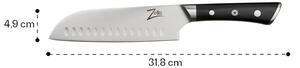 Zelite Infinity by Klarstein Razor-Edge Serie 7" coltello Santoku 59 HRC acciaio