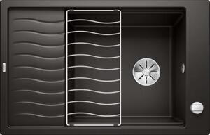 Blanco Elon XL 6 - Lavello in silgranit, 780x500 mm, con comando remoto dello scarico e accessori, nero 525882