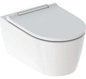 Geberit ONE - WC sospeso con copriwater softclose, TurboFlush, KeraTect, bianco/cromo 500.202.01.1