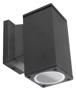 Aigostar - Lampada da parete per esterni 1xGU10/230V IP65 nera, quadrata