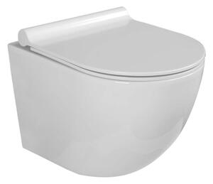 Kielle Gaia - WC sospeso compatto con copriwater SoftClose, Rimless, bianco 30115001
