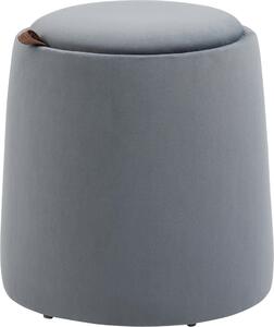 Pouf HOMCOM 2 in 1 con vano portaoggetti e coperchio rimovibile, grigio