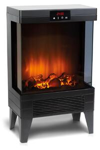 Bewello - Caminetto elettrico - Con riscaldamento - Caminetto d'atmosfera - Stufa elettrica - A libera installazione - Nero - 180° - 2000W - BW2105