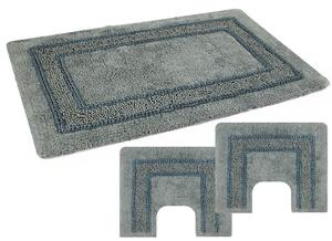 Set 3 pezzi di tappeti bagno PHP in puro cotone con antiscivolo Geco Grip Art. MELISSA Col. ORIGANO