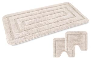 Set 3 pezzi tappeti bagno con antiscivolo EMMEVI Comera Art. FOUR (B) LINO 55*110 + 2 gw