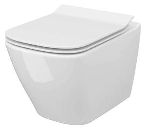 Cersanit City - WC sospeso con copriwater SoftClose, CleanOn, bianco S701-405