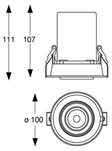 Ideal Lux - Faretto da incasso a LED NOVA, 12W, 230V, CRI 90, nero