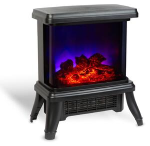 Bewello - Caminetto elettrico - Con riscaldamento - Caminetto decorativo - Fornello elettrico - Freestanding - Nero - 180° - 1500 W - BW2106