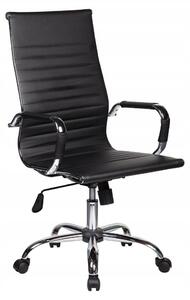 SEDIA DA UFFICIO ADAM, girevole, SEDIA ERGONOMICA, nera, comoda, ecopelle