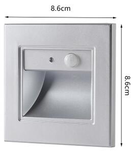 Brilagi - Segnapasso a LED con sensore STEP LIGHT LED/1,5W/230V IP44 argento
