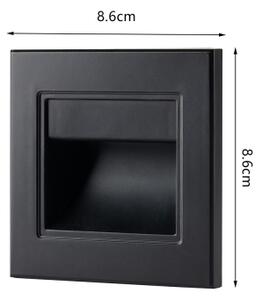 Brilagi - Segnapasso LED STEP LIGHT, 1,5 W, 230 V, IP44, nero