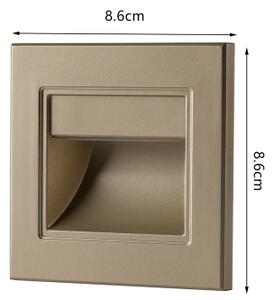 Brilagi - Lampada per scale LED STEP LIGHT LED/1,5W/230V IP44 dorata