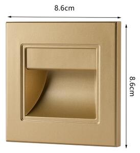 Brilagi - Lampada per gradini LED STEP LIGHT LED/1,5W/230V IP44 dorata