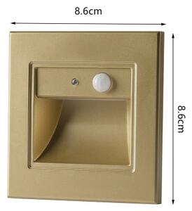 Brilagi - Lampada per scale LED con sensore STEP LIGHT LED/1,5W/230V IP44 dorata