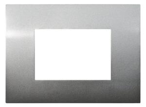 Placca 3 moduli 503 in plastica titanio compatibile anche con Vimar Arké