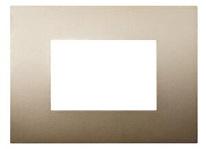 Placca 3 moduli 503 in plastica oro compatibile anche con Vimar Arké