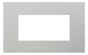 Placca 4 moduli 504 in plastica sabbia compatibile anche con Vimar Arké