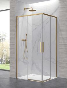 Kamalu box doccia 70x70cm angolare porte scorrevoli finitura oro| kla1000r